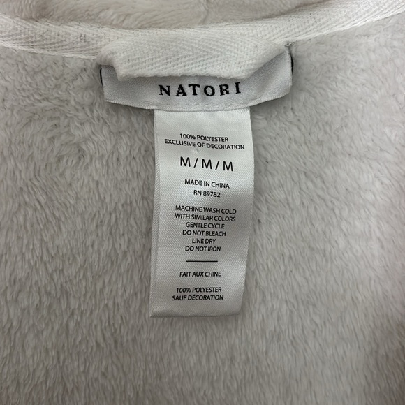 Women’s Natori Plush Soft Robe, Medium, White - Picture 6 of 6